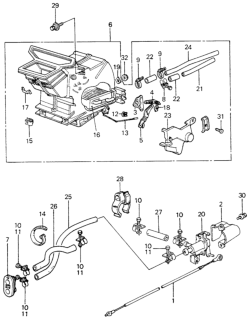 1983 Honda Civic Holder, Water Hose Diagram for 90664-693-000