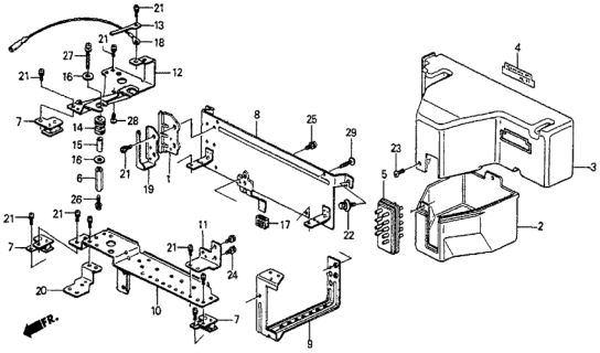 1983 Honda Prelude Bracket, Auxiliary Diagram for 36036-PC6-004