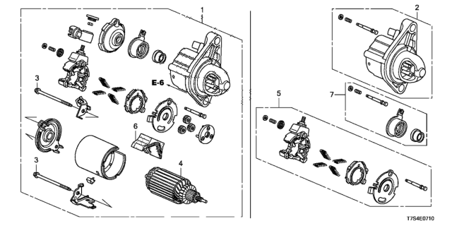 2018 Honda HR-V Starter Motor (Mitsuba) Diagram