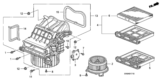 2011 Honda Civic Plate Assy., Blower Diagram for 80291-SDA-Y01