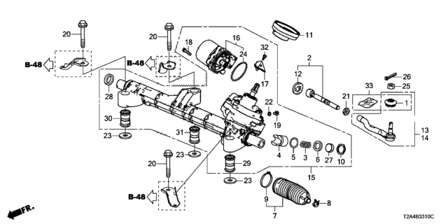 2016 Honda Accord P.S. Gear Box (EPS) (L4) Diagram