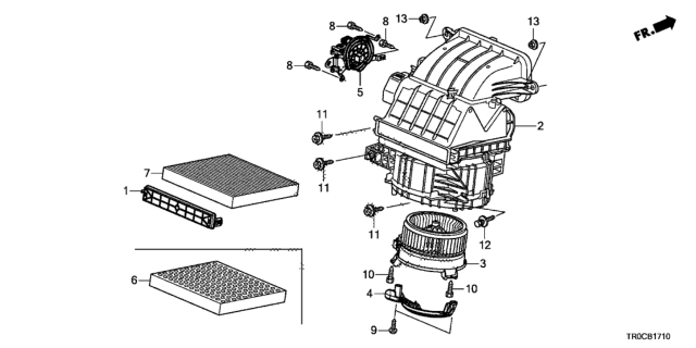 2015 Honda Civic Blower Sub-Assy. Diagram for 79305-TR6-A01