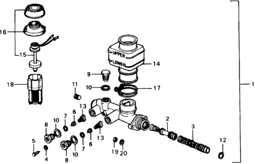 1977 Honda Civic Master Cylinder Diagram