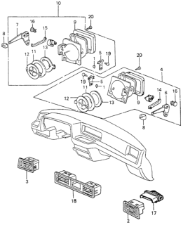 1983 Honda Civic Fresh Air Vents Diagram