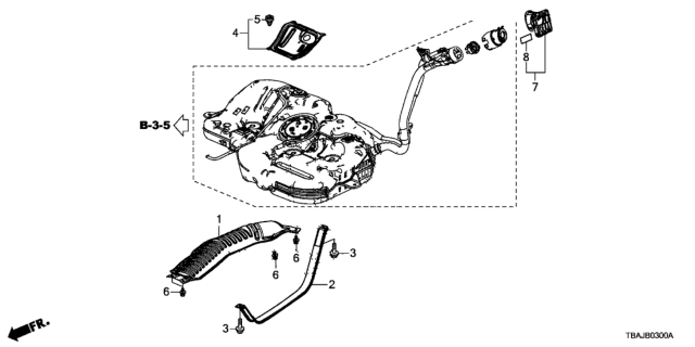 2019 Honda Civic Fuel Tank Guard Diagram