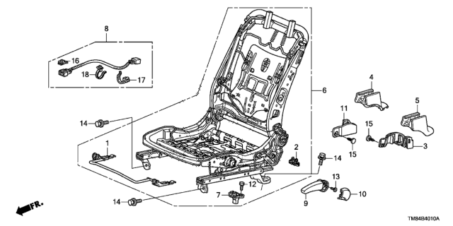 2013 Honda Insight Cover, L. FR. Seat Foot (Outer) *NH167L* (RR) (GRAPHITE BLACK) Diagram for 81507-TM8-A11ZB