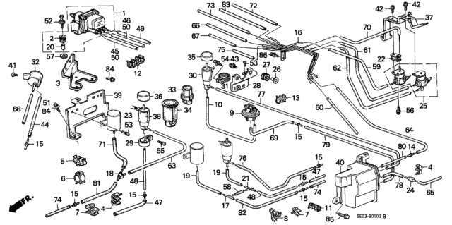 1987 Honda Accord Curge Tank Tubing Diagram