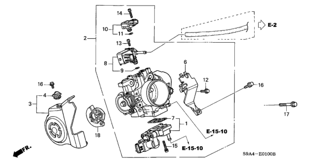 2002 Honda CR-V Stay, Throttle Wire Diagram for 16411-PPA-A01