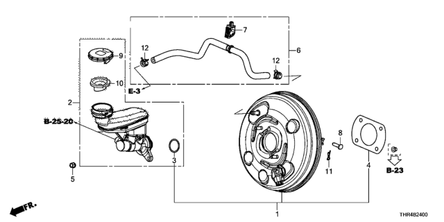 2019 Honda Odyssey Tube Assy., Master Power Diagram for 46402-THR-A01