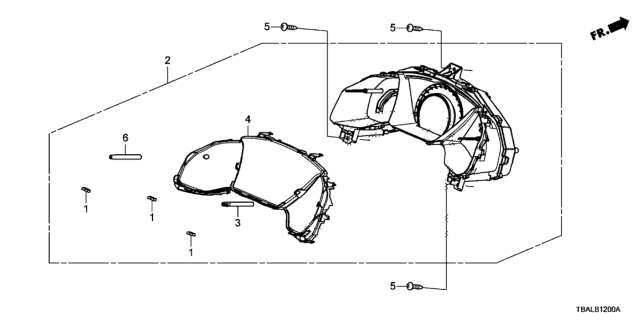 2021 Honda Civic Meter Assembly, Combination (Rewritable) Diagram for 78100-TBC-A74