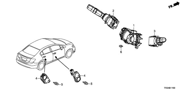 2015 Honda Civic 4 Door MX KL CVT Combination Switch Diagram