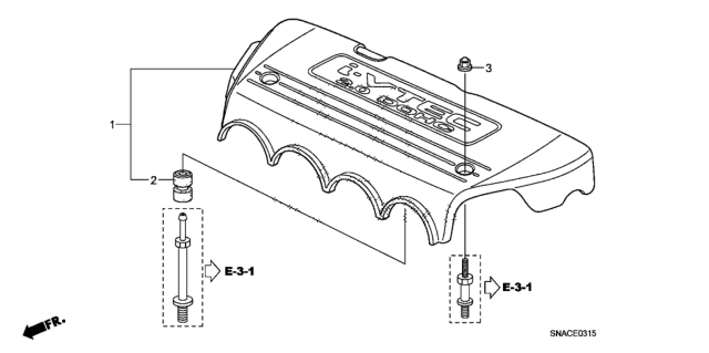 2010 Honda Civic Engine Cover (2.0L) Diagram