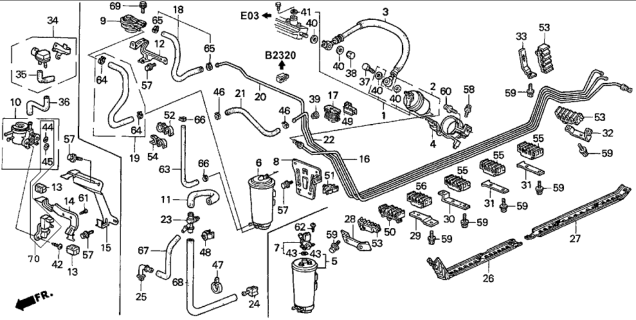 1997 Honda Accord Fuel Pipe Diagram