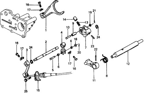 1977 Honda Civic 5 Door ** KL HMT HMT Shift Lever Shaft Diagram