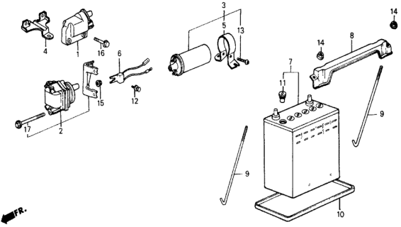 1984 Honda Civic Ignition Coil - Battery Diagram