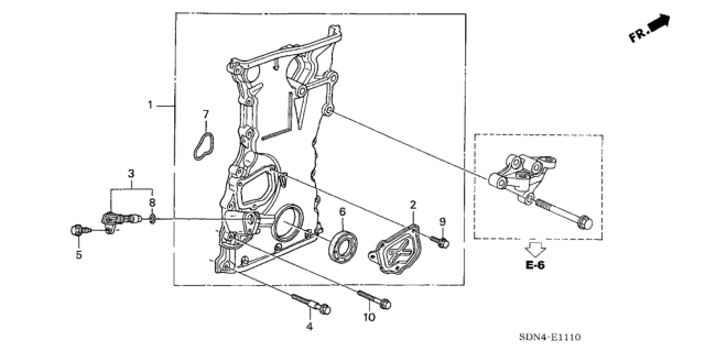 2005 Honda Accord Chain Case (L4) Diagram