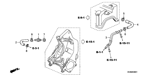 2011 Honda Civic Tube, PCV Diagram for 17131-RRB-A00