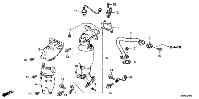 2014 Honda Accord Hybrid Gasket A, EGR Pipe Diagram for 18719-5K0-A01