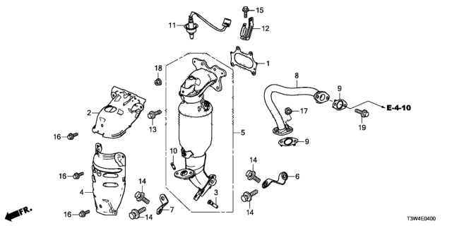 2014 Honda Accord Hybrid Cover, Chamber Diagram for 18120-5K0-A00