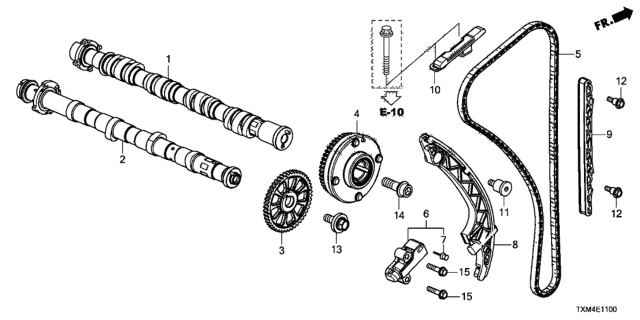 2020 Honda Insight Camshaft - Cam Chain Diagram