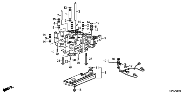 2017 Honda Accord 4 Door EX KA CVT AT Valve Body (L4) Diagram