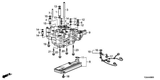 2017 Honda Accord AT Valve Body (L4) Diagram