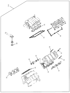 1999 Honda Passport Gasket Set, Engine Head Overhaul Diagram for 5-87813-054-0