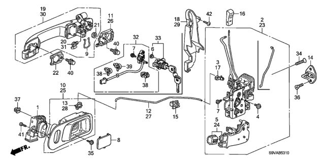 2008 Honda Pilot Switch Assy., Auto Door Lock *YR202L* (DARK SADDLE) Diagram for 35380-S9V-A02ZG