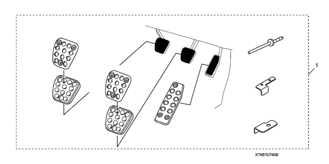 2009 Honda Fit Sport Pedals (MT) Diagram