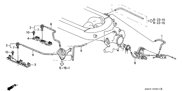 1999 Honda Accord Tube (3.5X173) Diagram for 17114-P8A-A00