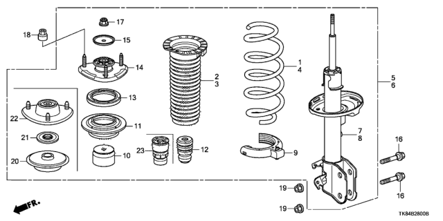 2012 Honda Odyssey Front Shock Absorber Diagram