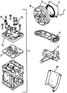 1975 Honda Civic A/C Clutch - Compressor Diagram