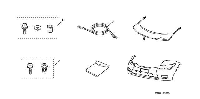 2010 Honda Civic 4 Door EX-L (NAVIGATION) KA 5MT Nose Mask (Full) Diagram