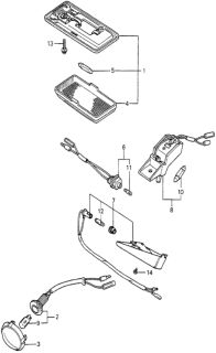 1979 Honda Prelude 2 Door ** KH HMT Interior Light Diagram