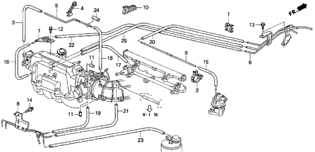 1995 Honda Prelude Holder, Tube (7.5) Diagram for 17339-P12-A01