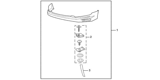 2010 Honda Accord 4 Door EX KA 5AT Mugen- Front Under Spoiler Diagram