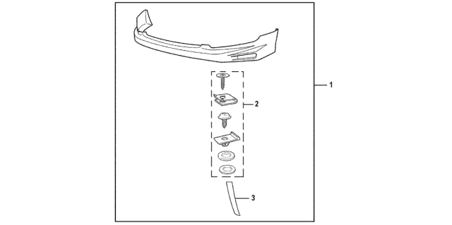 2010 Honda Accord Mugen- Front Under Spoiler Diagram