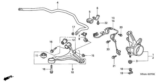 2004 Honda Civic Knuckle Diagram