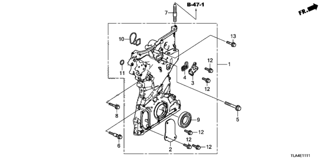 2018 Honda CR-V Chain Case (2.4L) Diagram