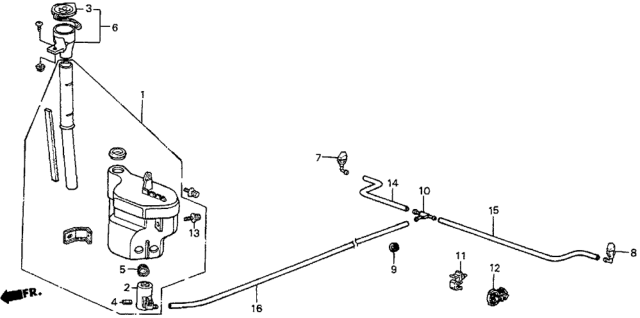 1987 Honda Prelude Windshield Washer Diagram