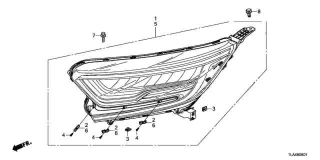 2018 Honda CR-V Headlight Assembly, Driver Side Diagram for 33150-TLA-A11