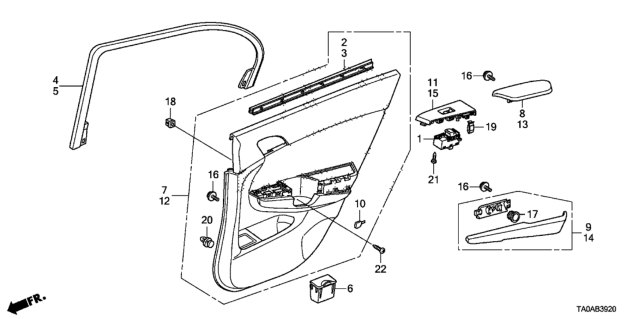 2012 Honda Accord Lining, R. RR. Door (Lower) *NH686L* (LEA) (LIGHT WARM GRAY) Diagram for 83702-TA5-A64ZB