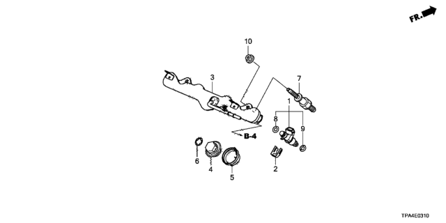 2021 Honda CR-V Hybrid Fuel Injector Diagram