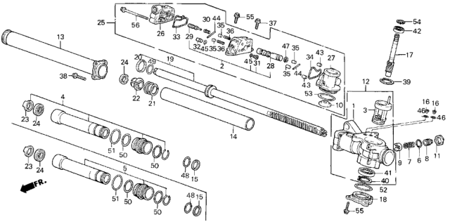 1985 Honda Civic P.S. Gear Box Diagram