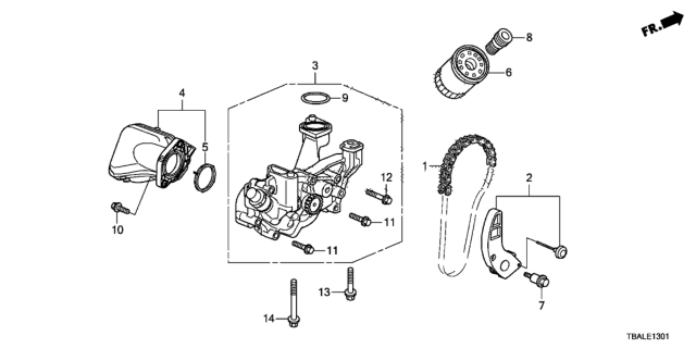 2021 Honda Civic Oil Pump (2.0L) Diagram