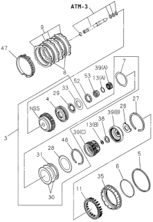 1995 Honda Passport AT Clutch (Overdrive) Diagram