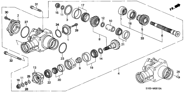 2000 Honda CR-V MT Transfer Diagram