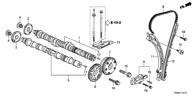 2015 Honda Crosstour Camshaft - Timing Belt (L4) Diagram