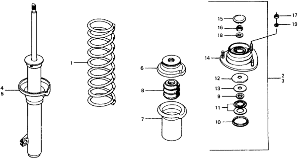 1977 Honda Civic Front Shock Absorber Diagram