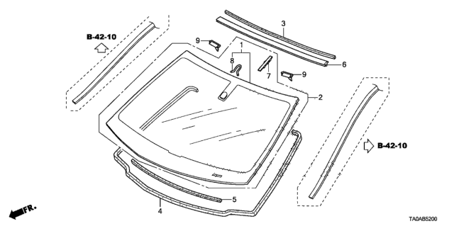 2012 Honda Accord Front Windshield Diagram